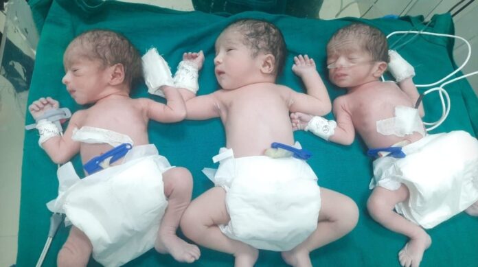 Woman Gives Birth To Three Children Simultaneously