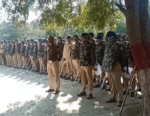 Police personnel were conducted mock drill regarding emergency riot and crowd control.