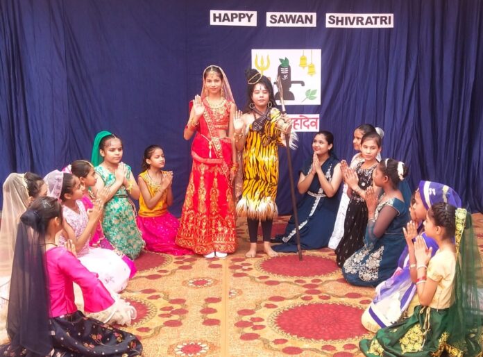 Panipat News 'Shivratri' festival celebrated with pomp in Victor Public Senior Secondary School