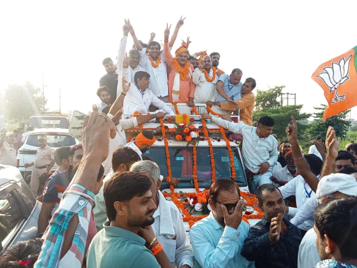 Lotus bloomed on all three assembly seats of Rewari