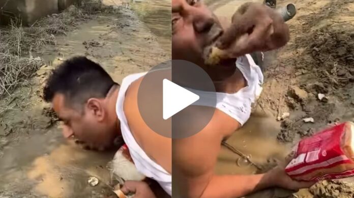 To become famous, this young man started eating mud