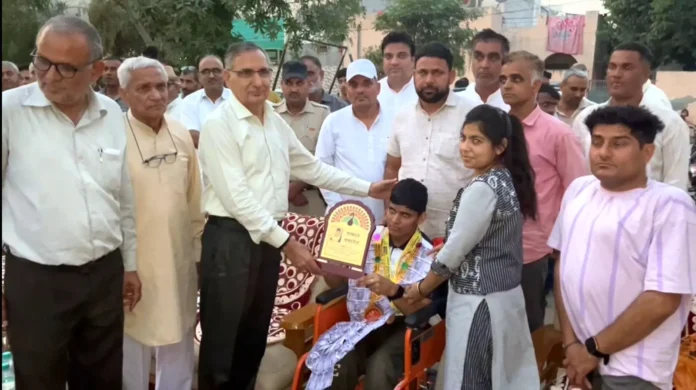 Bhiwani News : पैरा खेलो इंडिया में स्वर्ण पदक विजेता मुस्कान श्योराण के सम्मान में समारोह आयोजित