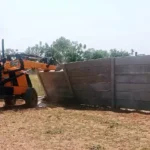 DTP's bulldozer ran on the illegal colony being developed at two places in Dharuhera