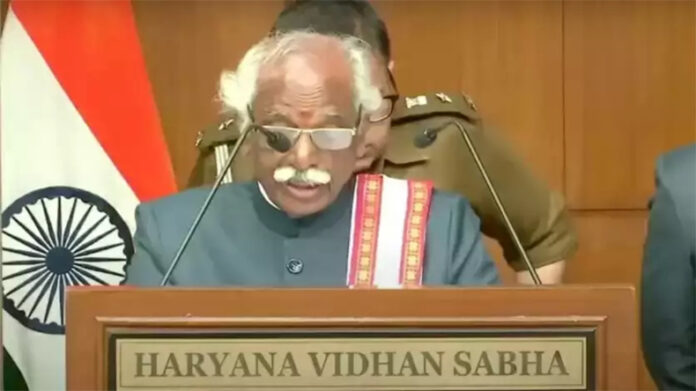 Haryana Assembly Budget Session: हरियाणा विधानसभा का बजट सत्र शुरू, राज्यपाल बंडारू दत्तात्रेय ने राम-राम कहकर की अभिभाषण शुरूआत Haryana Assembly Budget Session: हरियाणा विधानसभा का बजट सत्र शुरू, राज्यपाल बंडारू दत्तात्रेय ने राम-राम कहकर की अभिभाषण शुरूआत