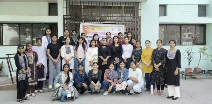 Lecture on Climate Change by Dr. Rohini Singh on the third day of NSS Camp at Government PG College, Ambala Cantt