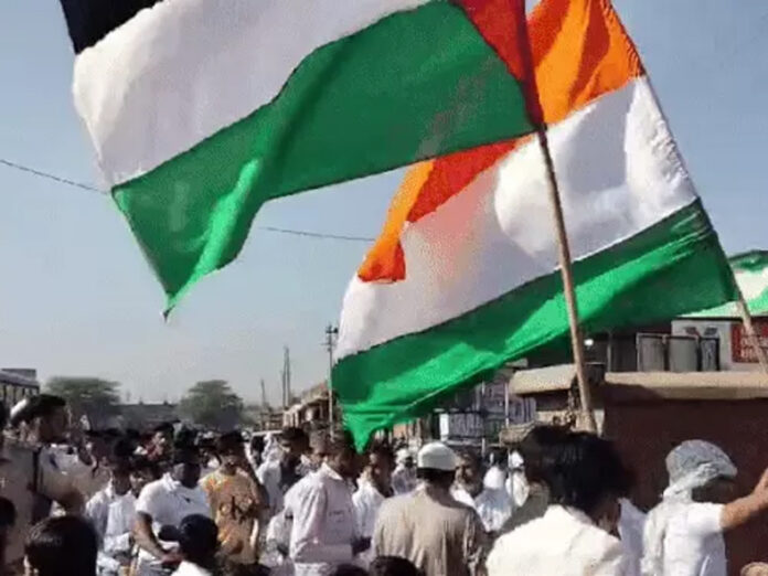 Nuh News: ईद पर नूंह में लहराए फिलिस्तीनी झंडे