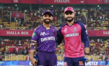 IPL 2025 KKR vs RR : 6 ओवर्स के बाद राजस्थान का स्कोर 54/1, वैभव अरोड़ा ने संजू सैमसन को बोल्ड किया