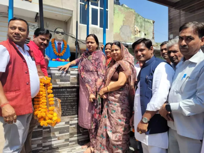 Cleaning done at Dr. Bhimrao Ambedkar statue site