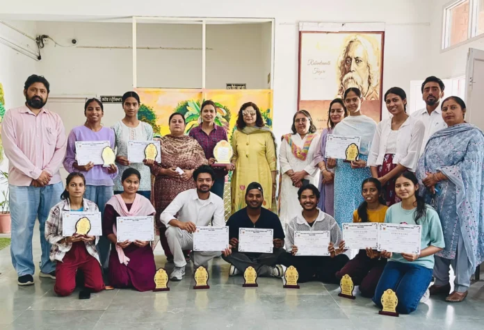 Derabassi won the overall trophy in inter college competitions in Amritsar