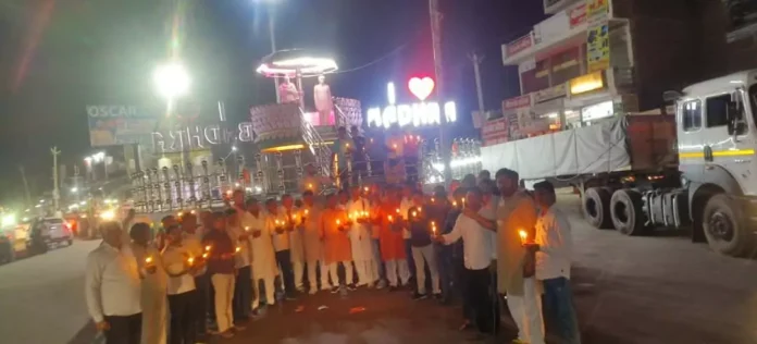 Dharamsena paid tribute to the Pahalgam martyrs by taking out a candle march