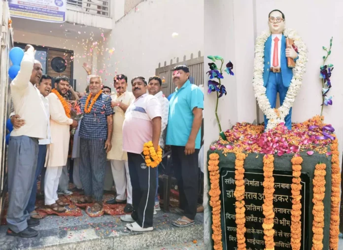 Gurugram News : गांव खांडसा में डॉ. अम्बेडकर जी की प्रतिमा स्थापित