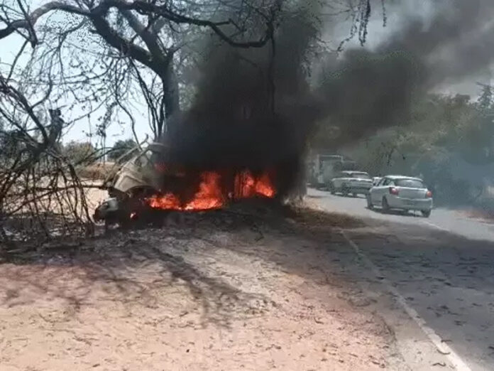 Kurukshetra News: कुरुक्षेत्र में ट्राले में लगी आग, जिंदा जला ड्राइवर