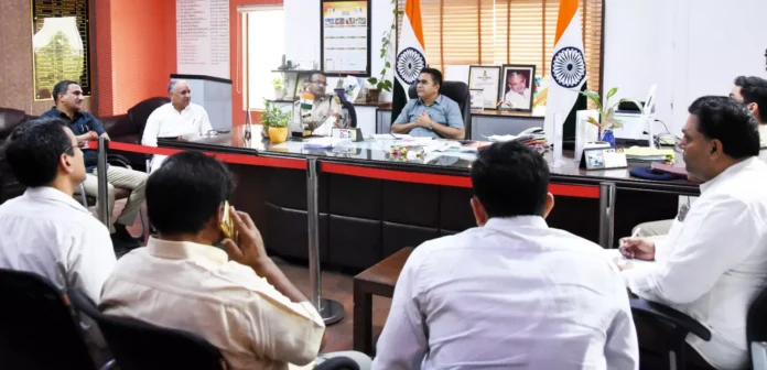 In view of the proposed tour program of the Chief Minister, the Deputy Commissioner and Superintendent of Police held a meeting of the officers