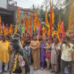 Nishan Yatra was taken out from Furniture Market Baltana to Shri Khatu Shyam Temple
