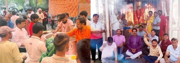 On Hanuman Jayanti, Sundarkand Paath was done in homes and temples, Bhandara was organized