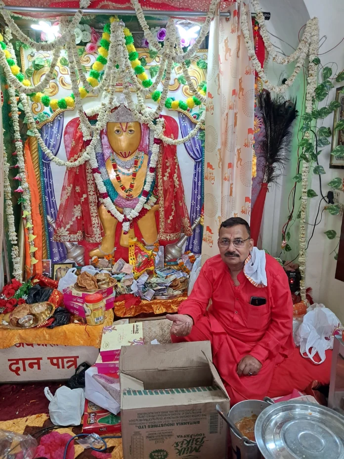 Paath and Bhandara organized on Hanuman Jayanti at Balaji Mehandipur Temple
