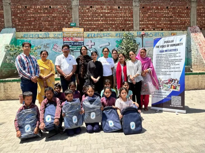 Pukar NGO launched the second Lakshya Project Stationery Campaign at Government Primary School, Bhishangarh, Zirakpur