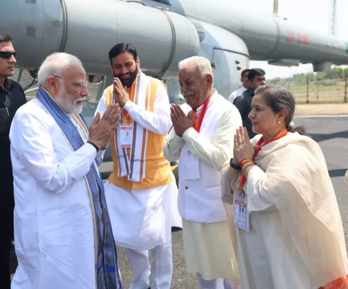 Rajya Sabha MP Kartikeya Sharma and MLA Shakti Rani Sharma showed strong presence in Prime Minister Modi's thermal plant foundation stone laying program