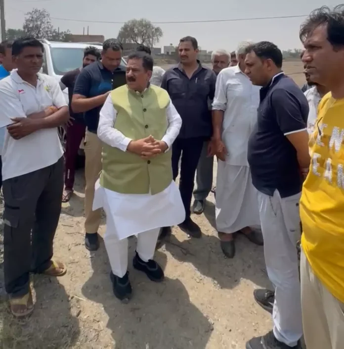 Talked to the farmers, shared their grief, assured them of all possible help from the government