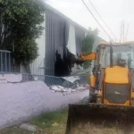 DTP ran a bulldozer on the construction of an illegal colony in Jaunavas