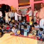 Distribution of textbooks and materials to needy children