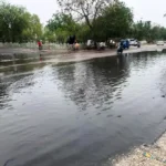 Due to release of contaminated sewer water on the main road, the road turned into a lake, there is a fear of epidemic spreading