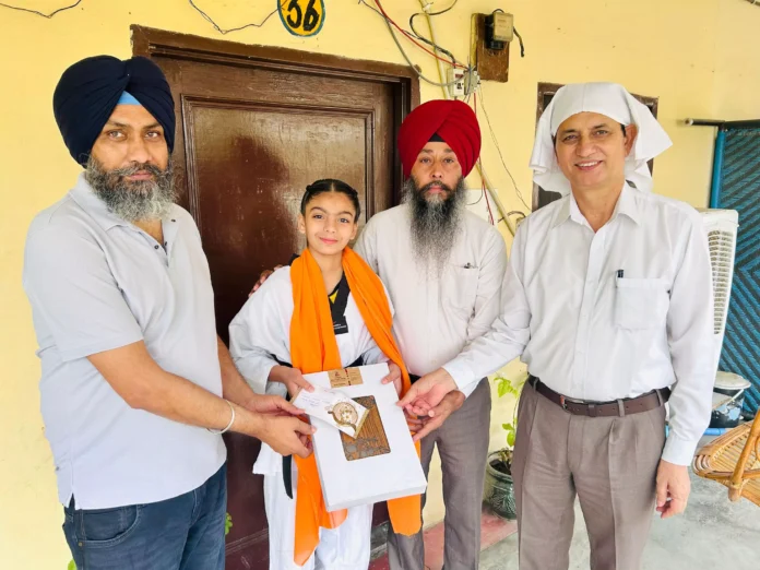 Gurkirat Kaur, daughter of Shiromani Committee preacher Gurpal Singh Timmowal, secured third position in the Tai Commando International Competition Hardev Singh Ubbha