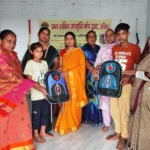 Janshakti Jagrukta Manch distributed school bags and educational material to needy children