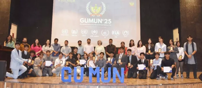 Gurugram News : गुरुग्राम विश्वविद्यालय में मॉडल यूनाइटेड नेशन्स समारोह आयोजित