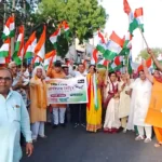 People immersed in the colour of patriotism in the Tiranga Yatra, a grand Tiranga Yatra was taken out by BJP Rewari Mandal in ward 31 of the city