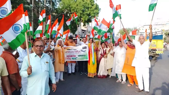 People immersed in the colour of patriotism in the Tiranga Yatra, a grand Tiranga Yatra was taken out by BJP Rewari Mandal in ward 31 of the city