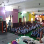 Police told school children about road safety and traffic rules