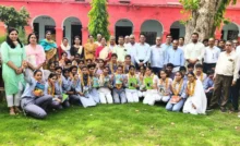 Students who achieved excellent results in class 10th and 12th were honored