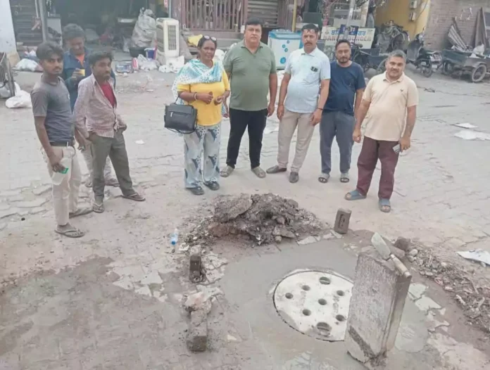 The drainage system of ward number 3 was cleaned