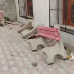 The plot left for children to play and for the elderly to sit in Anand Vihar Baltana is being neglected