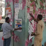 Those who paste posters on pillars have no fear of a fine of ₹10,000