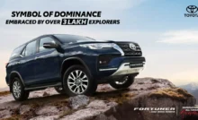 Toyota Fortuner and Legender cross the historic mark of three lakh sales in India
