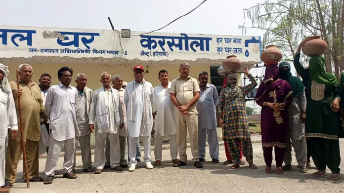 Jind News : करसोला में पेयजल किल्लत को लेकर जलघर पहुंचे ग्रामीण