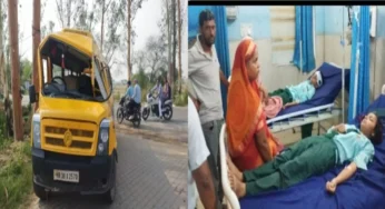 Palwal News : छात्रों से भरी निजी स्कूल की बस पलटी, आधा दर्जन बच्चे घायल, चालक मौके से हुआ फरार