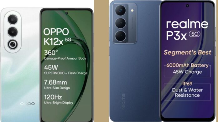 5G स्मार्टफोन की जंग! Oppo K12x vs Realme P3x, कौन होगा आपका अगला फोन?
