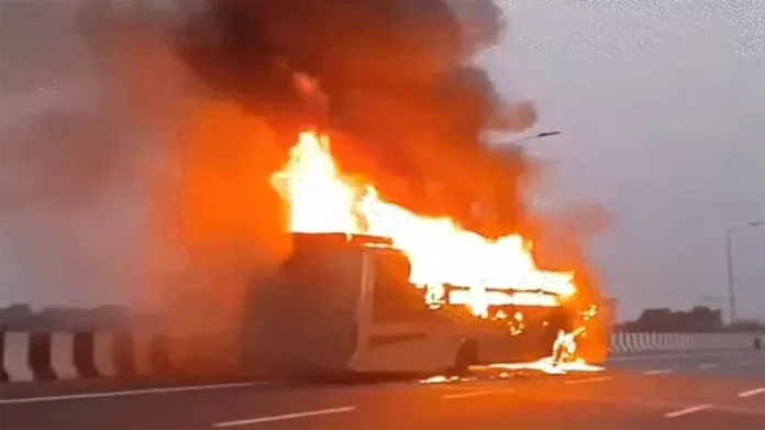 UP Bus Fire
