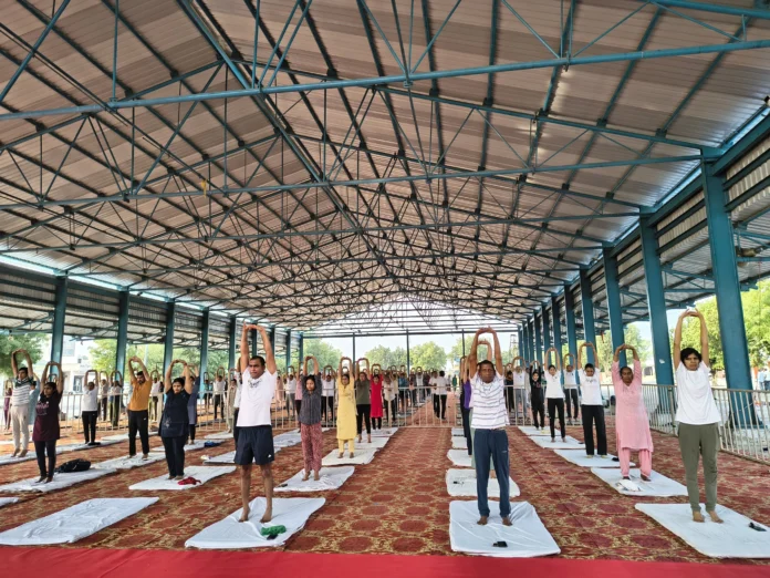 11th International Yoga Day, final rehearsal held on Friday, hundreds of people participated