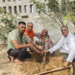Beautification and tree plantation campaign by environment lover Shripal Yadav, planted 50 saplings