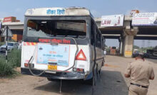 Gurugram News: गुरुग्राम में राजस्थान रोडवेज की बस पलटी, दिल्ली पुलिस के जवान की मौत