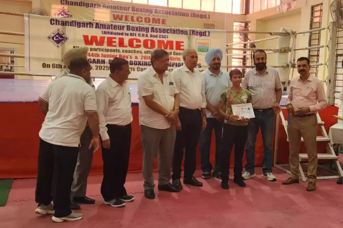 Chandigarh Amateur Boxing Association successfully organized state level junior boxing championship, Zeenat Malik won gold