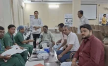 Faridabad News : कैंप में निगम के अधिकारी और कर्मचारियों ने कराई स्वास्थ्य की जांच