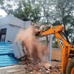 DTP's yellow paw came on the construction of illegal colony being developed on four acres in Dohki
