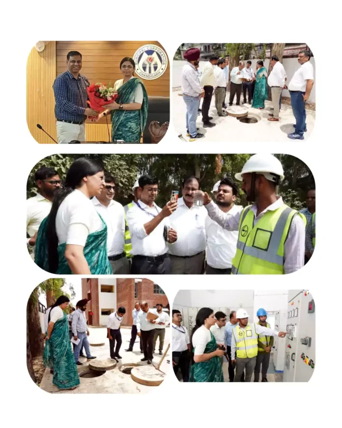 Government of India Joint Secretary Gurneet Tej was given a grand welcome by Municipal Corporation Commissioner on his arrival in Chandigarh