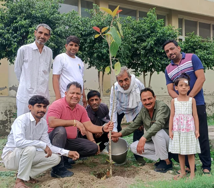 Greenman Professor Daljit along with Jan Seva Dal planted the national tree Banyan