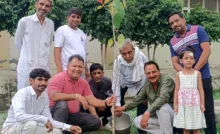 Greenman Professor Daljit along with Jan Seva Dal planted the national tree Banyan